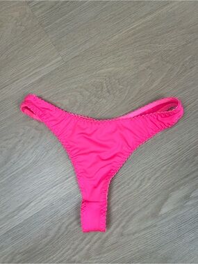 NWOT Neon Pink Thong Panty S